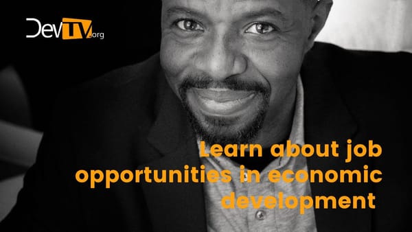 Job and Career Opportunities in Economic Development Virtual workshop